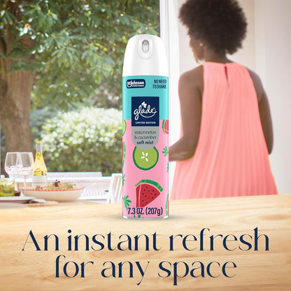 Odor Fighting Soft Mist Air Freshener Room Spray, Lemon Zest & Poppy, 8oz., 6 count