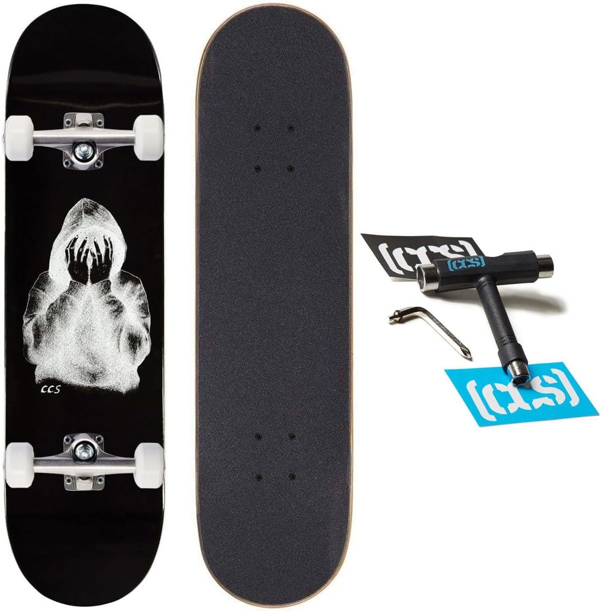[ ] Smile On The Surface Skateboard Complete | Maple Wood | Professional Grade | Fully Assembled with Skate Tool & Stickers | Adults, Kids, Teens, Youth | Boys & Girls