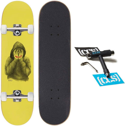 [ ] Smile On The Surface Skateboard Complete | Maple Wood | Professional Grade | Fully Assembled with Skate Tool & Stickers | Adults, Kids, Teens, Youth | Boys & Girls