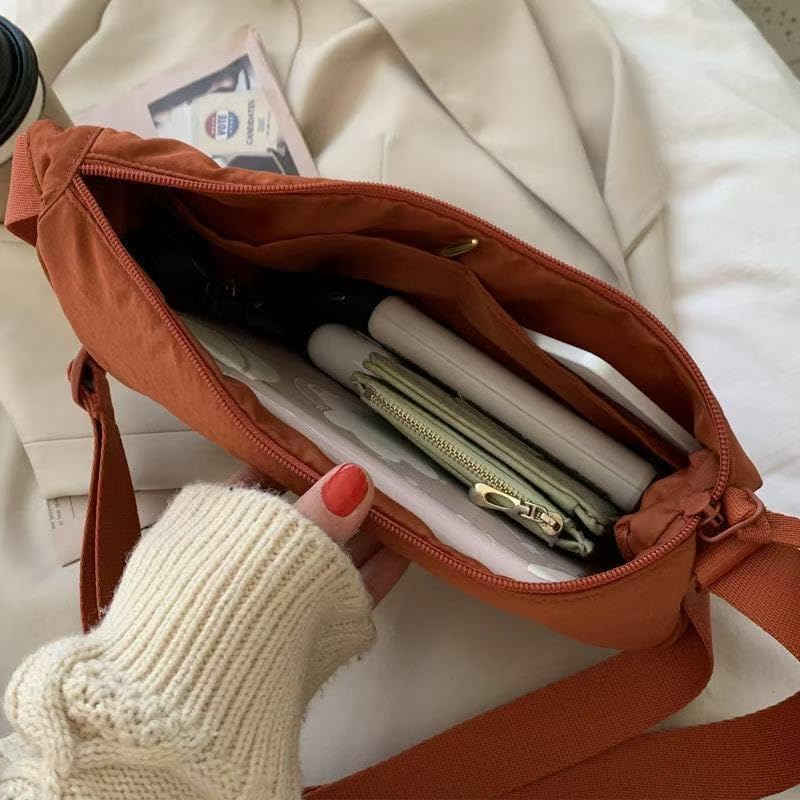 crescent shaped crossbody bag, lightweight work travel shoulder bag, casual sling bag