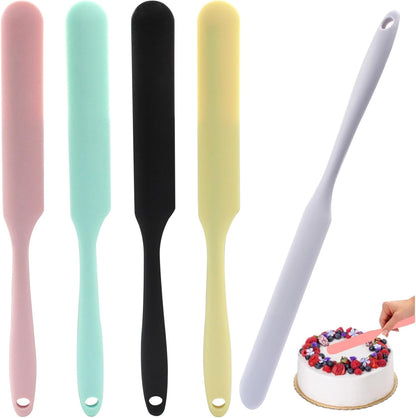 5pcs Silica Gel Jar Scraper Spatulas, 9.45 Inch, Light Green/Light Pink/Light Purple/Light Yellow/Dark Brown