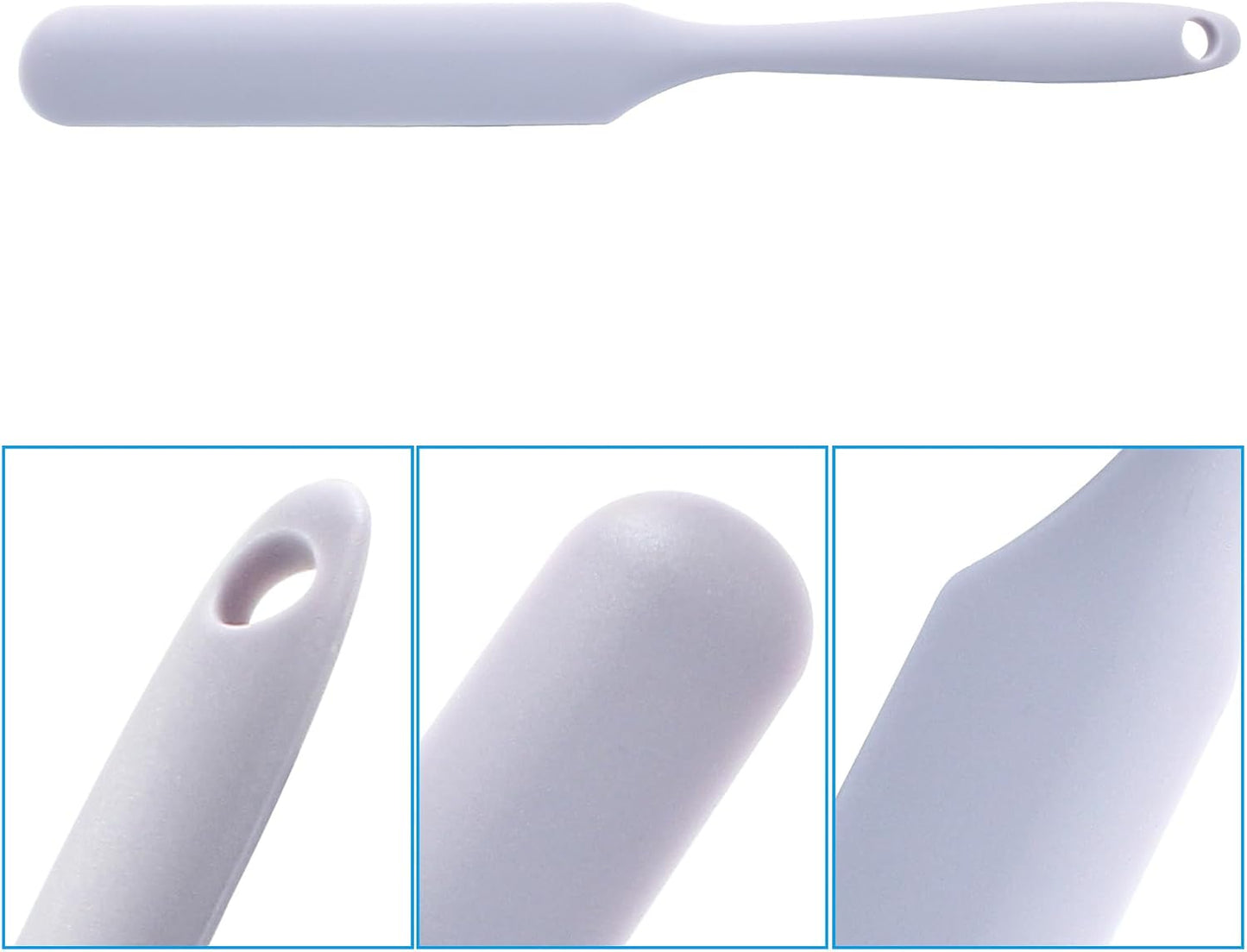5pcs Silica Gel Jar Scraper Spatulas, 9.45 Inch, Light Green/Light Pink/Light Purple/Light Yellow/Dark Brown
