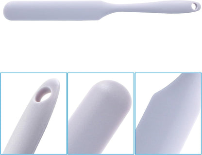 5pcs Silica Gel Jar Scraper Spatulas, 9.45 Inch, Light Green/Light Pink/Light Purple/Light Yellow/Dark Brown