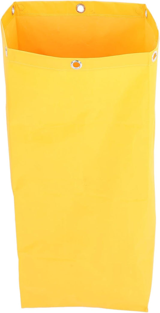 Yellow Oxford Cloth Cleaning Bag for Housekeeping Cart, Versatile Use to Organize Tools and Rags, Sturdy Laundry and Janitorial Cart Side Bag for Hotel Services