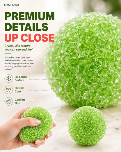 Crunchy Bread Squishy Stress Ball, 2026 New Ice Skin Fidget Sensory Toy, Waxberry Moldable Crunchy Stress Balls, Slushy Squeeze Ball for Stress Relief(2pcs Yellow)