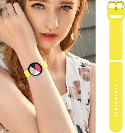 Band Compatible with Samsung Galaxy Watch Active/Active2 40mm/44mm,Silicone Sports Wristband Replacement Compatible for Galaxy Watch 42mm/Gear S2 Classic/Gear Sport Smart Watch (Yellow)
