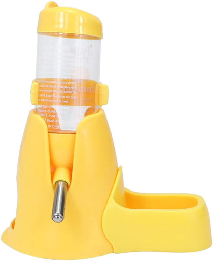 3 in 1 Hamster Water Bottle Small Animal Water Bottle with Food Container Base Hut Hanging Pet Automatic Feeding Drinking Dispenser for Dwarf Hamster Rats Mouse Gerbil Mice