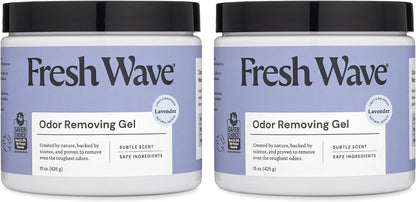 Lemon Odor Eliminator Gel 3-Pk 7 oz - Air Freshener for Home | Plant-based essential oils. Lasts 15-30 days per jar. No plug-in needed. Pet-safe, closet and bathroom deoderizer.
