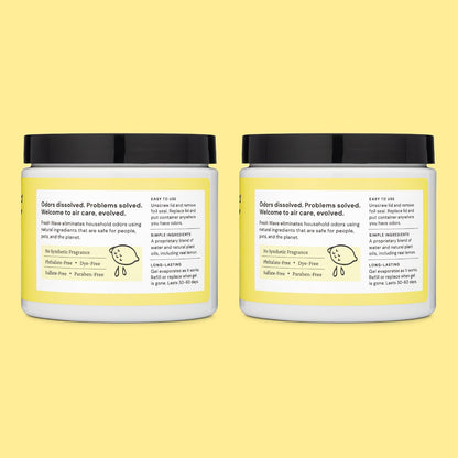 Lemon Odor Eliminator Gel 3-Pk 7 oz - Air Freshener for Home | Plant-based essential oils. Lasts 15-30 days per jar. No plug-in needed. Pet-safe, closet and bathroom deoderizer.