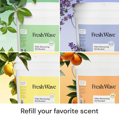 Lemon Odor Eliminator Gel 3-Pk 7 oz - Air Freshener for Home | Plant-based essential oils. Lasts 15-30 days per jar. No plug-in needed. Pet-safe, closet and bathroom deoderizer.