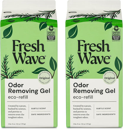Lemon Odor Eliminator Gel 3-Pk 7 oz - Air Freshener for Home | Plant-based essential oils. Lasts 15-30 days per jar. No plug-in needed. Pet-safe, closet and bathroom deoderizer.