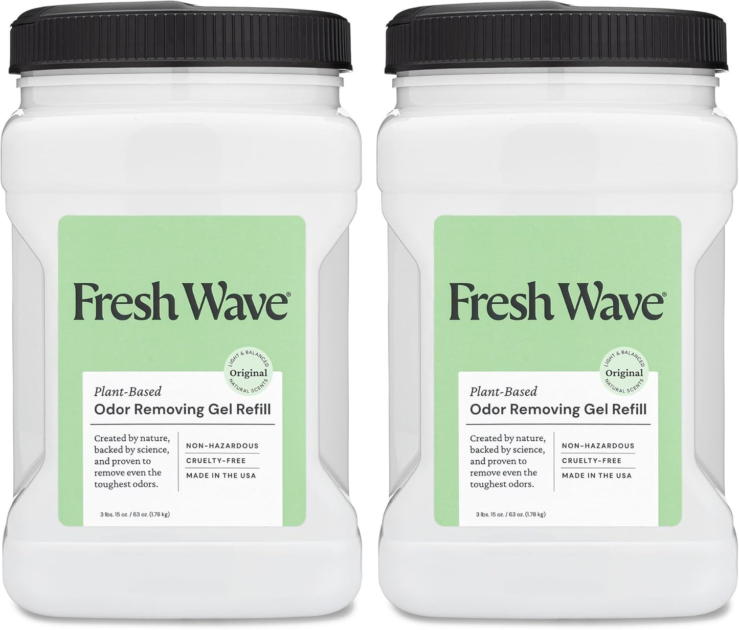Lemon Odor Eliminator Gel 3-Pk 7 oz - Air Freshener for Home | Plant-based essential oils. Lasts 15-30 days per jar. No plug-in needed. Pet-safe, closet and bathroom deoderizer.