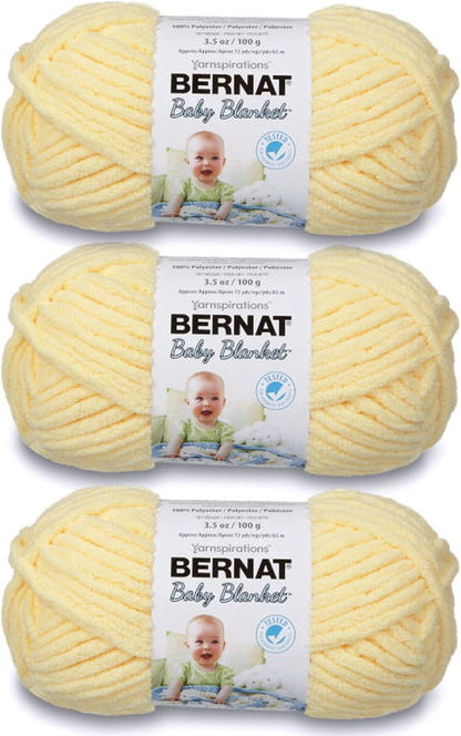 Baby Blanket Baby Yellow Yarn - 3 Pack of 100g/3.5oz - Polyester - 6 Super Bulky - 72 Yards - Knitting/Crochet