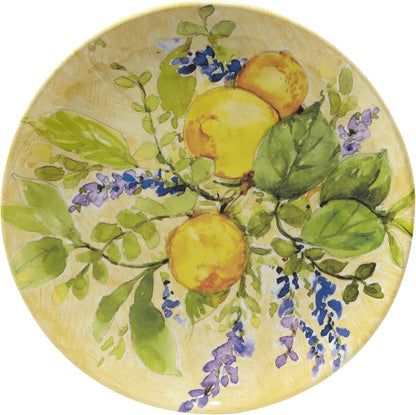 Lemon Zest 2 pc Melamine Platter Serving Set, Multicolor, Large