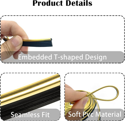 Car Interior Trim Strips,Universal 33ft Car Electroplating Decoration Styling Door Dashboard, Flexible Interior Trim Accessories with Installing Tool(Yellow)