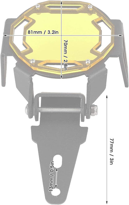 Fog Light Cover, Aluminum Motocycle Fog Light Guard Protective Cover LED Lamp Protector Fit for R1200GS/R1250GS LC(Yellow)