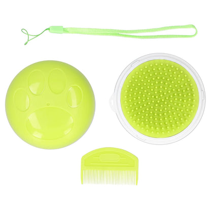 Pet Grooming Tool, for Dogs and Cats, Double Sided Head Massage Brush, ABS and TPE Material Comb, Multifunctional Deshedding and Cleaning Brush, Gentle Massage and Groomin (Yellow)