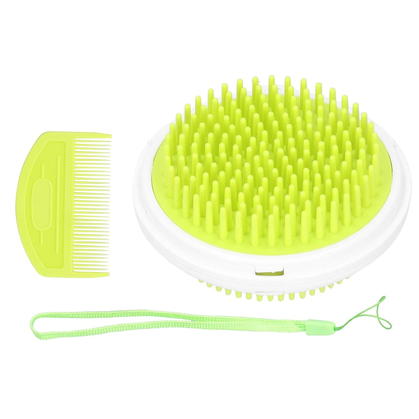 Pet Grooming Tool, for Dogs and Cats, Double Sided Head Massage Brush, ABS and TPE Material Comb, Multifunctional Deshedding and Cleaning Brush, Gentle Massage and Groomin (Yellow)