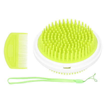 Pet Grooming Tool, for Dogs and Cats, Double Sided Head Massage Brush, ABS and TPE Material Comb, Multifunctional Deshedding and Cleaning Brush, Gentle Massage and Groomin (Yellow)