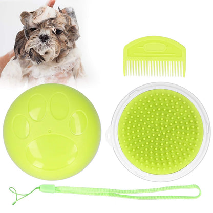Pet Grooming Tool, for Dogs and Cats, Double Sided Head Massage Brush, ABS and TPE Material Comb, Multifunctional Deshedding and Cleaning Brush, Gentle Massage and Groomin (Yellow)