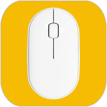 Mini Mouse Pad, 6x6 Inches, Waterproof Non-Slip Rubber Base, for Laptop, Keyboard Tray, Wireless Mouse, Home, Office, Travel (Yellow)