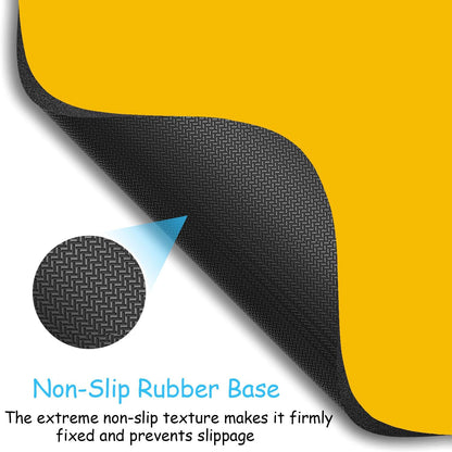 Mini Mouse Pad, 6x6 Inches, Waterproof Non-Slip Rubber Base, for Laptop, Keyboard Tray, Wireless Mouse, Home, Office, Travel (Yellow)
