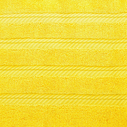 100% Carde Cotton 6 Piece Towel Set, 590 GSM Heavy Weight Soft Absorbent Turkish Towels for Bathroom, Sun Yellow