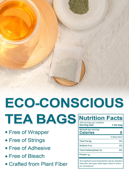 Lemon Balm Tea Bags, Pure & Natural Lemon Balm Herbal Tea, Lemony & Citrusy Flavor, Caffeine Free, 100 Count
