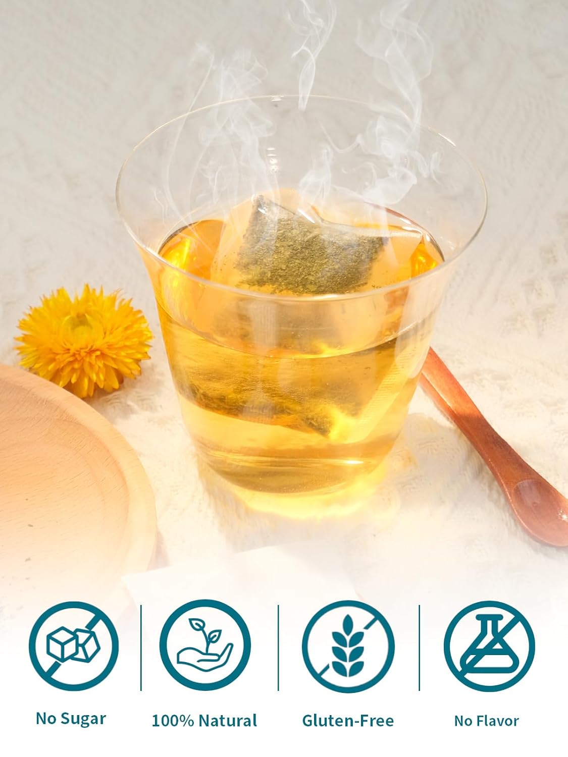 Lemon Balm Tea Bags, Pure & Natural Lemon Balm Herbal Tea, Lemony & Citrusy Flavor, Caffeine Free, 100 Count