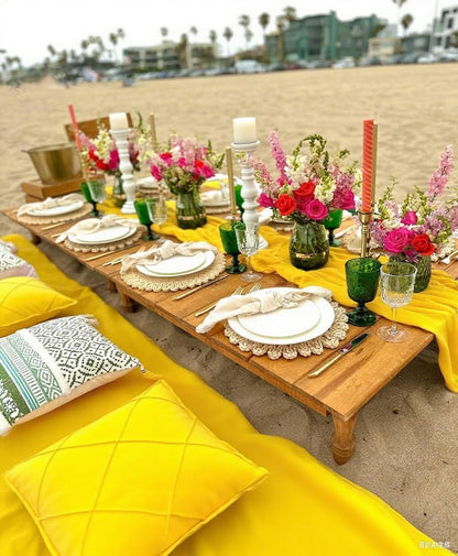 12 Pack Yellow Cheesecloth Table Runner 10FT Boho Cheese Cloths Gauze Fabric Table Runners 120 Inch Rustic Sheer for Summer Wedding Birthday Party Baby Shower Holiday Home