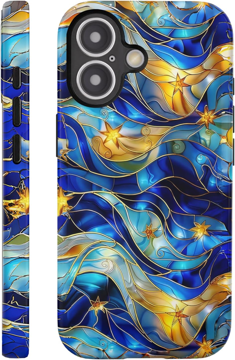 Compatible with iPhone 17 Case 6.3”, Cute Patterns Shockproof Protective Aesthetic Phone Case with Stylish Designs for Women Girl, Fruit Lemon European Summer Collage