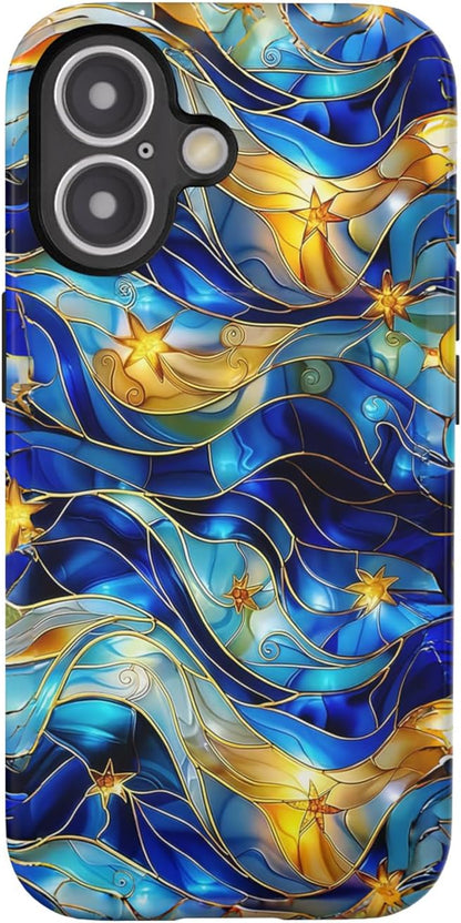 Compatible with iPhone 17 Case 6.3”, Cute Patterns Shockproof Protective Aesthetic Phone Case with Stylish Designs for Women Girl, Fruit Lemon European Summer Collage