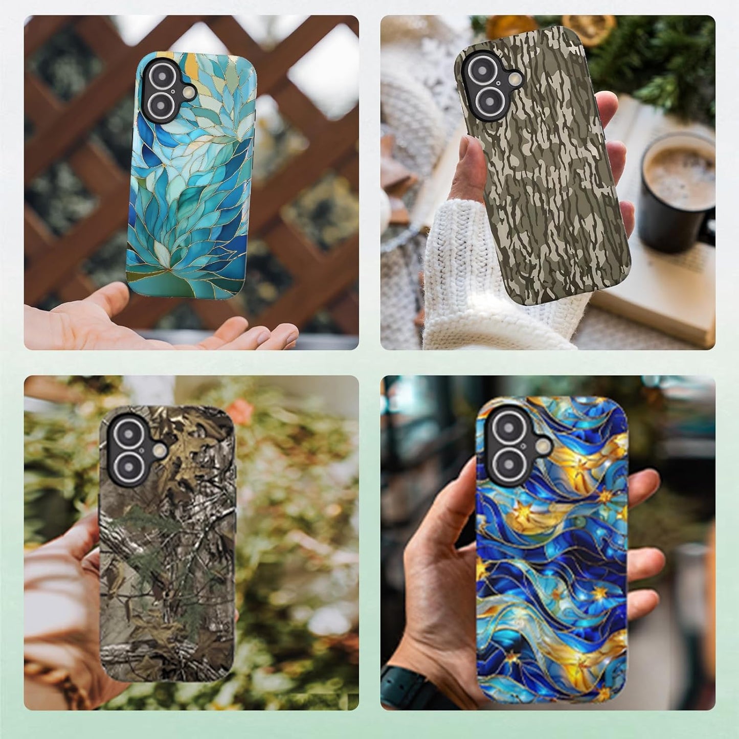 Compatible with iPhone 17 Case 6.3”, Cute Patterns Shockproof Protective Aesthetic Phone Case with Stylish Designs for Women Girl, Fruit Lemon European Summer Collage