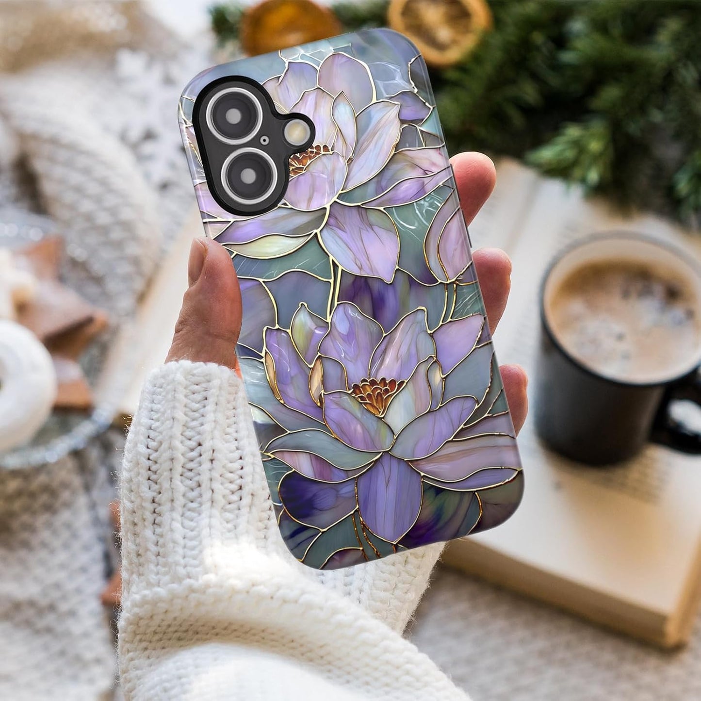 Compatible with iPhone 17 Case 6.3”, Cute Patterns Shockproof Protective Aesthetic Phone Case with Stylish Designs for Women Girl, Fruit Lemon European Summer Collage