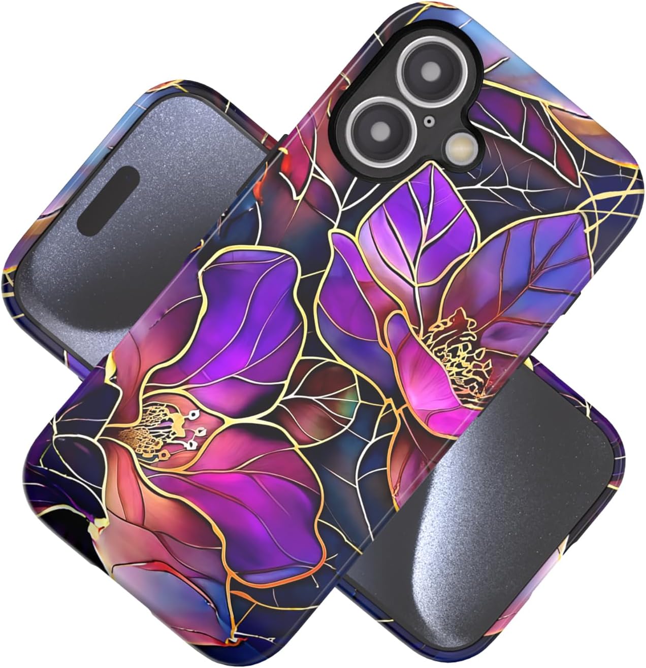 Compatible with iPhone 17 Case 6.3”, Cute Patterns Shockproof Protective Aesthetic Phone Case with Stylish Designs for Women Girl, Fruit Lemon European Summer Collage
