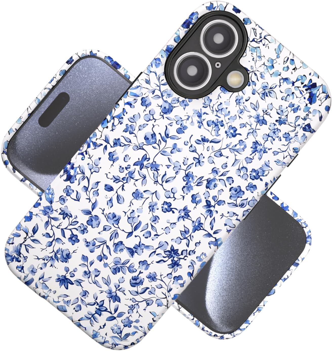 Compatible with iPhone 17 Case 6.3”, Cute Patterns Shockproof Protective Aesthetic Phone Case with Stylish Designs for Women Girl, Fruit Lemon European Summer Collage