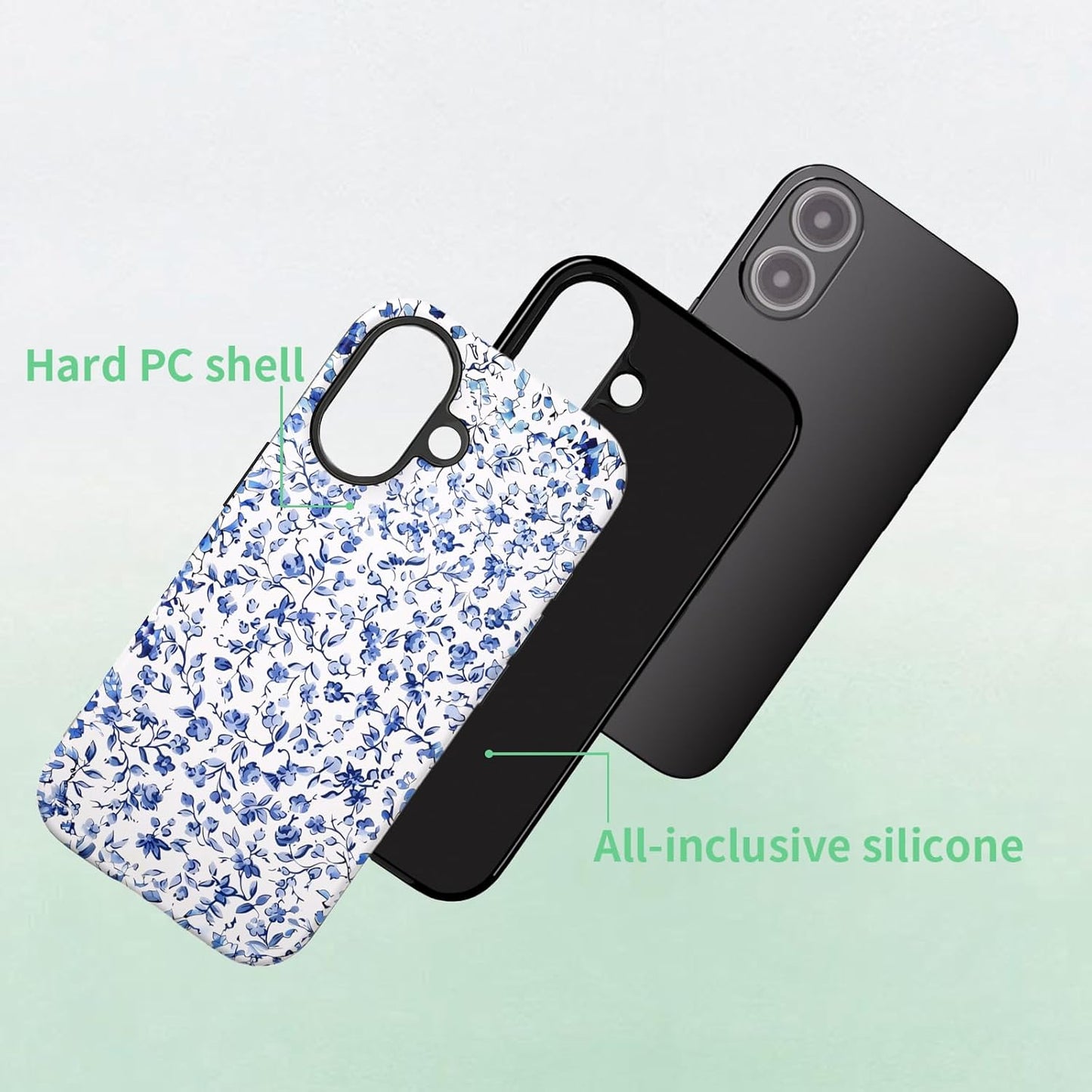 Compatible with iPhone 17 Case 6.3”, Cute Patterns Shockproof Protective Aesthetic Phone Case with Stylish Designs for Women Girl, Fruit Lemon European Summer Collage