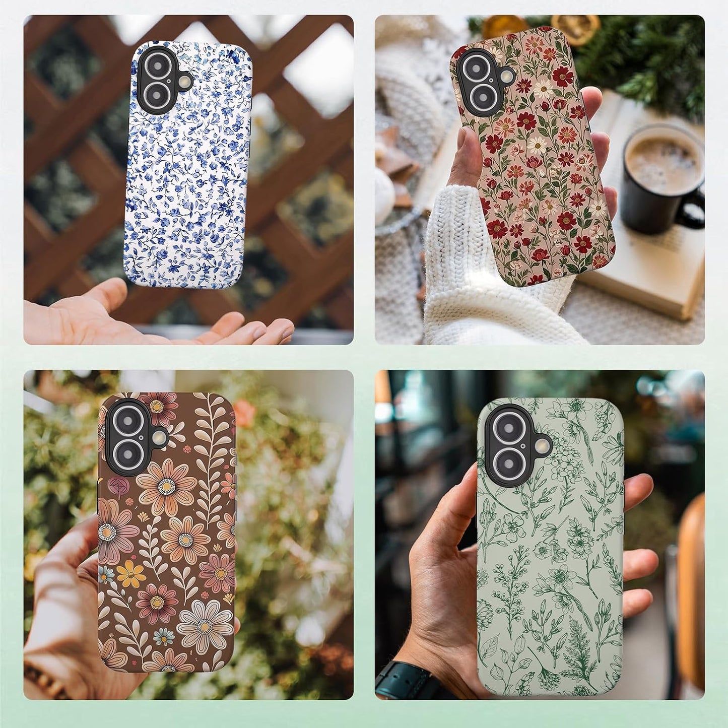 Compatible with iPhone 17 Case 6.3”, Cute Patterns Shockproof Protective Aesthetic Phone Case with Stylish Designs for Women Girl, Fruit Lemon European Summer Collage