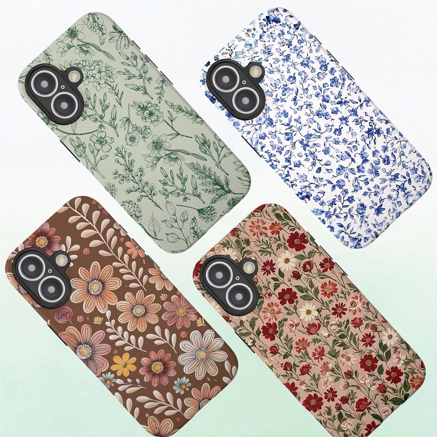 Compatible with iPhone 17 Case 6.3”, Cute Patterns Shockproof Protective Aesthetic Phone Case with Stylish Designs for Women Girl, Fruit Lemon European Summer Collage