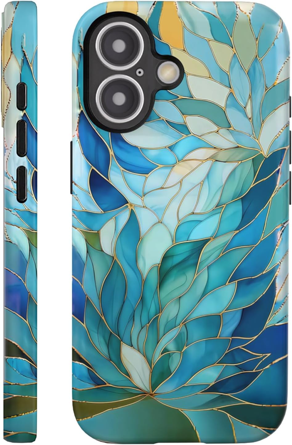 Compatible with iPhone 17 Case 6.3”, Cute Patterns Shockproof Protective Aesthetic Phone Case with Stylish Designs for Women Girl, Fruit Lemon European Summer Collage