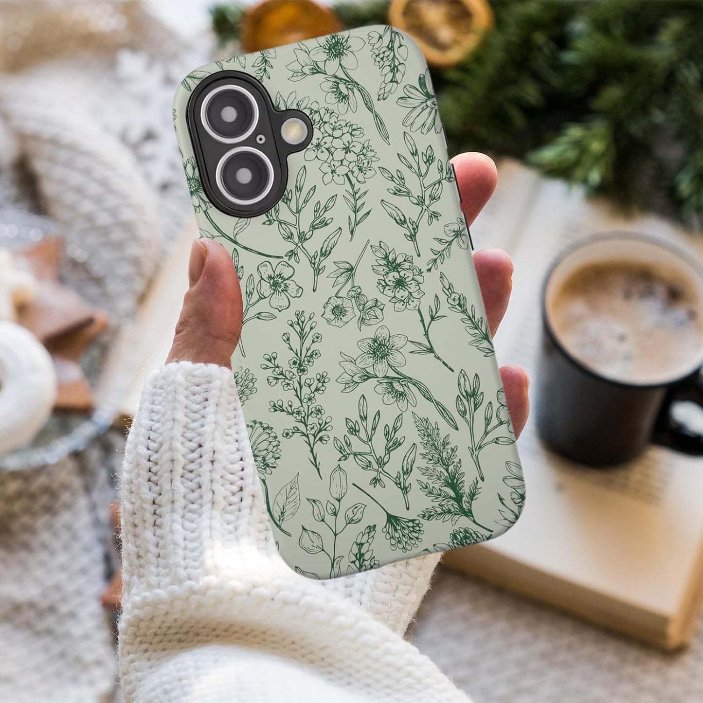 Compatible with iPhone 17 Case 6.3”, Cute Patterns Shockproof Protective Aesthetic Phone Case with Stylish Designs for Women Girl, Fruit Lemon European Summer Collage