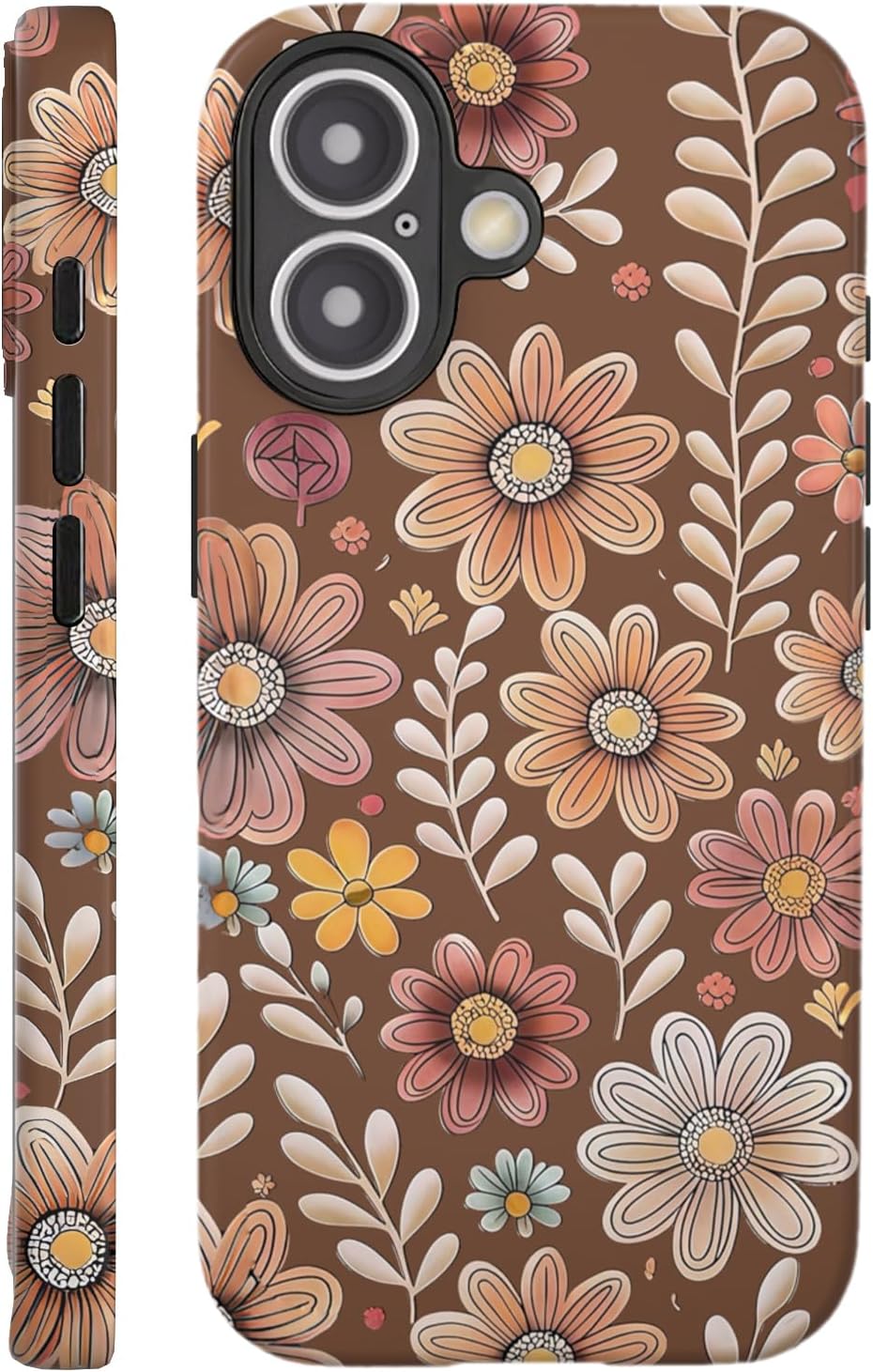 Compatible with iPhone 17 Case 6.3”, Cute Patterns Shockproof Protective Aesthetic Phone Case with Stylish Designs for Women Girl, Fruit Lemon European Summer Collage