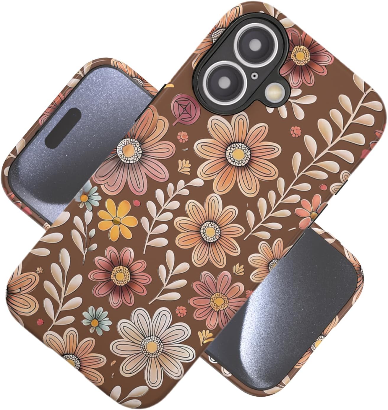 Compatible with iPhone 17 Case 6.3”, Cute Patterns Shockproof Protective Aesthetic Phone Case with Stylish Designs for Women Girl, Fruit Lemon European Summer Collage