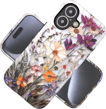 Compatible with iPhone 17 Case 6.3”, Cute Patterns Shockproof Protective Aesthetic Phone Case with Stylish Designs for Women Girl, Fruit Lemon European Summer Collage