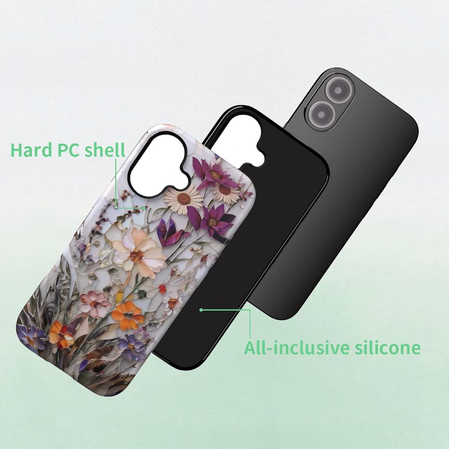 Compatible with iPhone 17 Case 6.3”, Cute Patterns Shockproof Protective Aesthetic Phone Case with Stylish Designs for Women Girl, Fruit Lemon European Summer Collage