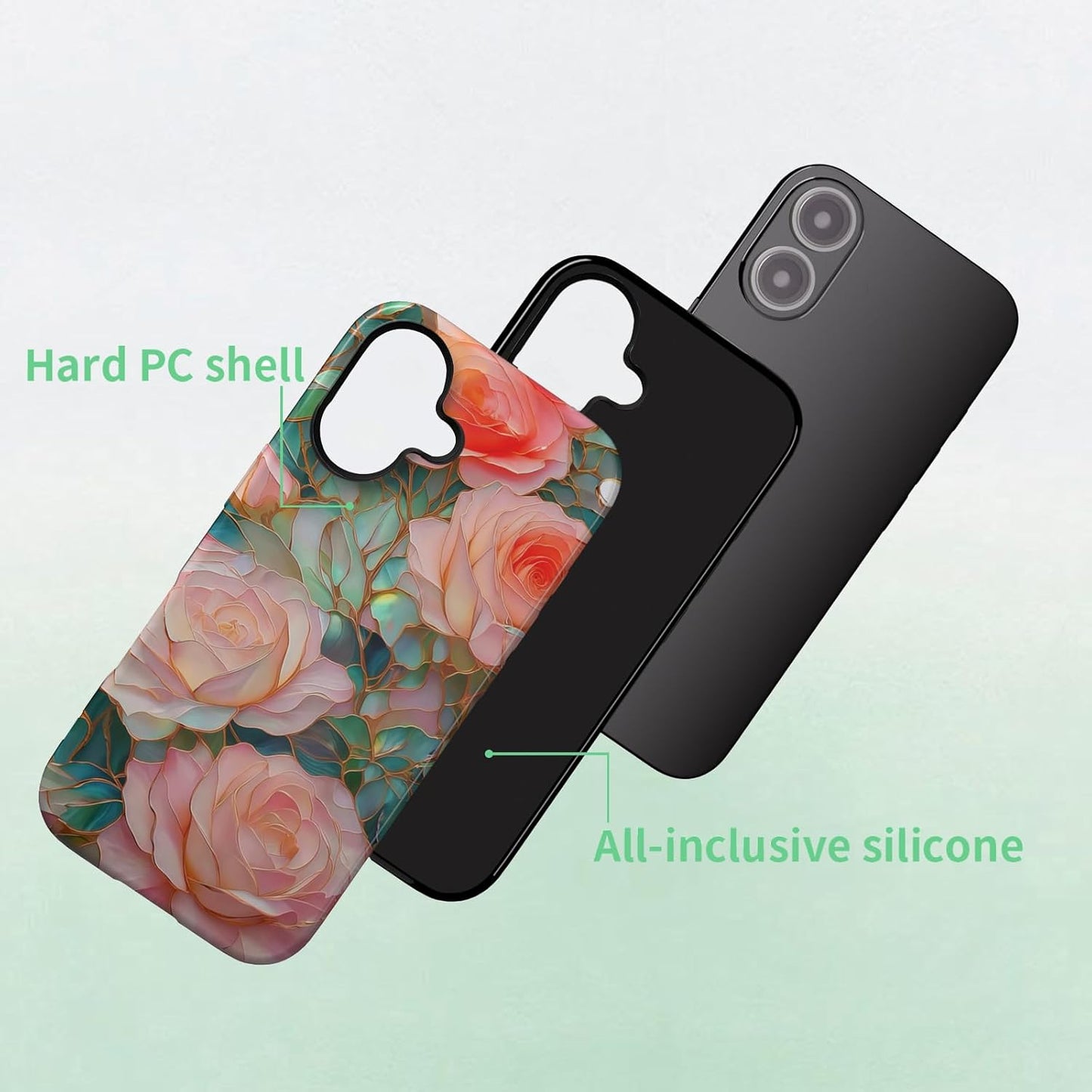 Compatible with iPhone 17 Case 6.3”, Cute Patterns Shockproof Protective Aesthetic Phone Case with Stylish Designs for Women Girl, Fruit Lemon European Summer Collage