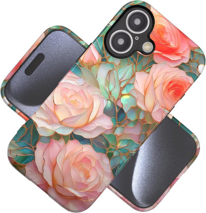 Compatible with iPhone 17 Case 6.3”, Cute Patterns Shockproof Protective Aesthetic Phone Case with Stylish Designs for Women Girl, Fruit Lemon European Summer Collage