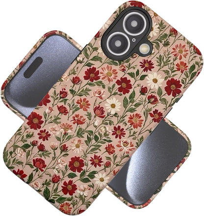 Compatible with iPhone 17 Case 6.3”, Cute Patterns Shockproof Protective Aesthetic Phone Case with Stylish Designs for Women Girl, Fruit Lemon European Summer Collage