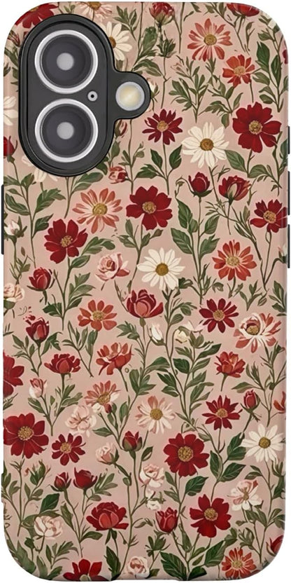 Compatible with iPhone 17 Case 6.3”, Cute Patterns Shockproof Protective Aesthetic Phone Case with Stylish Designs for Women Girl, Fruit Lemon European Summer Collage