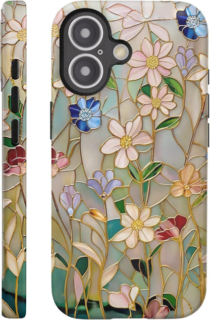 Compatible with iPhone 17 Case 6.3”, Cute Patterns Shockproof Protective Aesthetic Phone Case with Stylish Designs for Women Girl, Fruit Lemon European Summer Collage